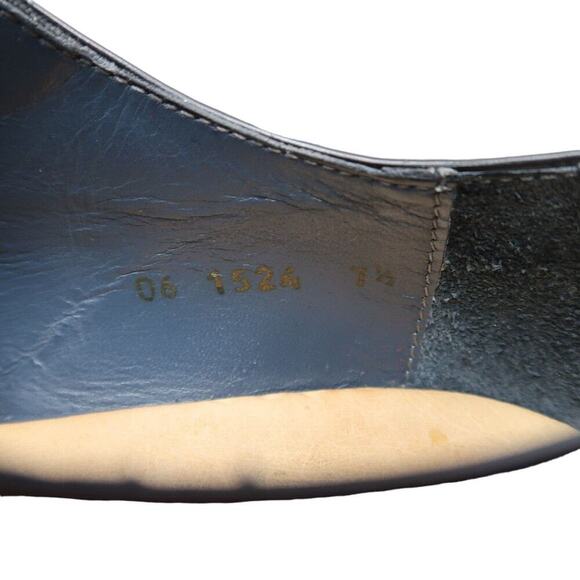 John Fluevog Shoes Mens 7.5 Loafer Slip On Black Leather Diamond Classic Vintage main image 5